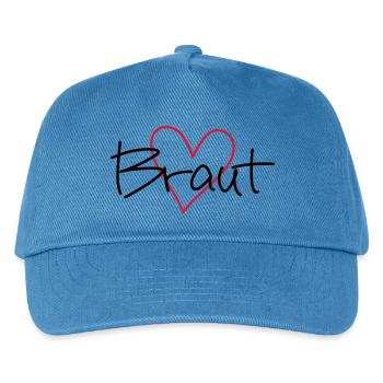 Braut Herz Junggesellinnenabschied - Kinder Basecap - Pfauenblau - Vorne