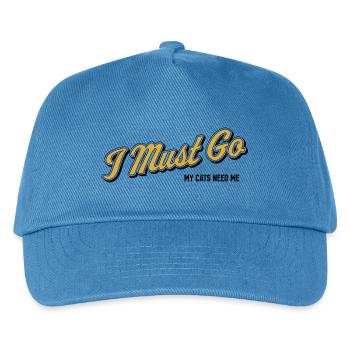 I Must Go – Minimalist Statement - Kids’ Baseball Cap - peacock-blue - Front