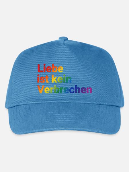 Liebe ist kein Verbrechen Regenbogen - Kinder Basecap - Pfauenblau