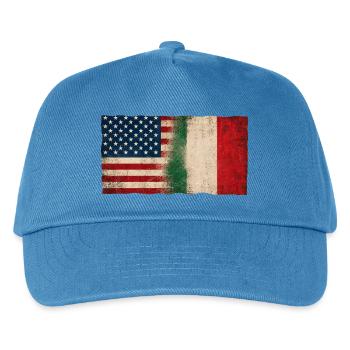 USA Italiener Herkunft Wurzeln Freundschaft - Kinder Basecap - Pfauenblau - Vorne