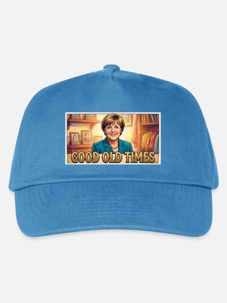 Vintage Politikerin Comic-Stil - Kinder Basecap - Pfauenblau