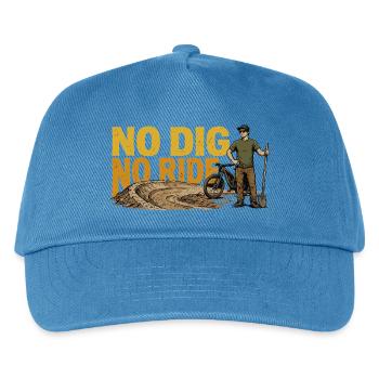 Kein Graben, keine Fahrt Mountainbike - Kinder Basecap - Pfauenblau - Vorne