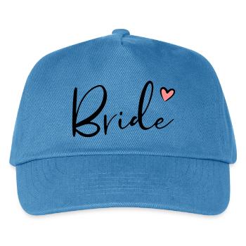 Bride heart hen party gift - Kids’ Baseball Cap - peacock-blue - Front