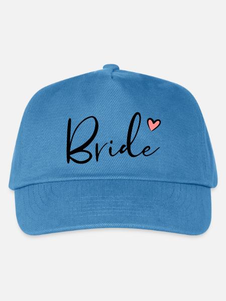 Bride Herz Junggesellinnenabschied Geschenk - Kinder Basecap - Pfauenblau