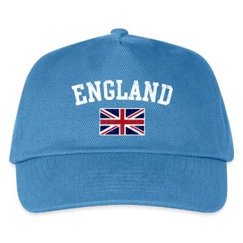 England-Wappen Union Jack - Kinder Basecap - Pfauenblau - Vorne