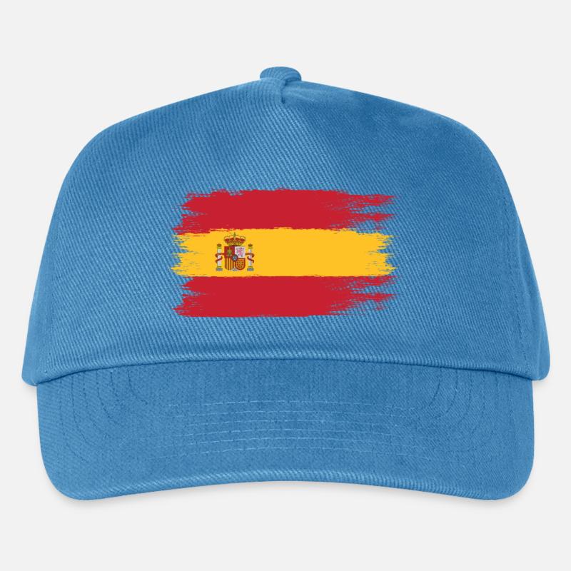 Spanische Flagge, Viva Spain, ein Symbol der Einheit - Kinder Basecap - Pfauenblau