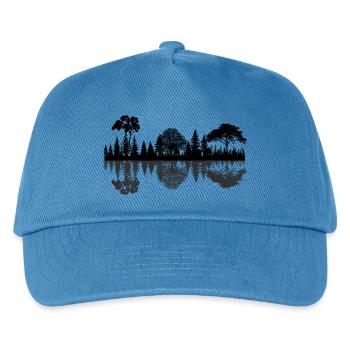 Reflexion der Waldnatur - Kinder Basecap - Pfauenblau - Vorne