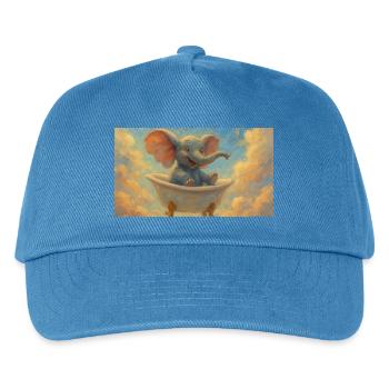 Elefantenbad im Himmel - Kinder Basecap - Pfauenblau - Vorne