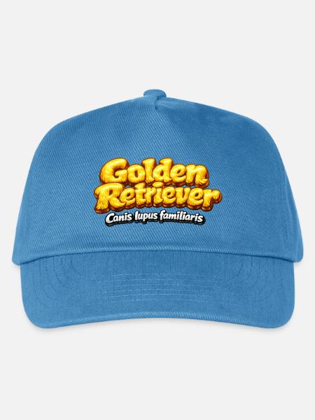 Golden Retriever – typografisches Design - Kinder Basecap - Pfauenblau