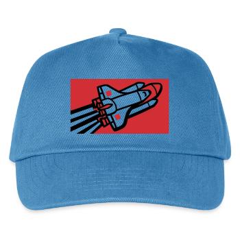 Space Shuttle Silhouette - Kids’ Baseball Cap - peacock-blue - Front