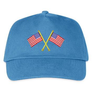 Flagge der Vereinigten Staaten - Kinder Basecap - Pfauenblau - Vorne