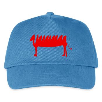 Fantasie Kamel  - Kinder Basecap - Pfauenblau - Vorne