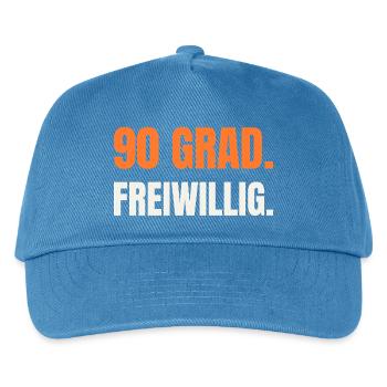 Sauna Spruch: 90 Grad. Freiwillig. - Kinder Basecap - Pfauenblau - Vorne