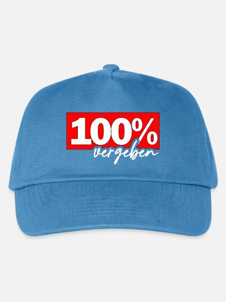 100% Vergeben - Kinder Basecap - Pfauenblau