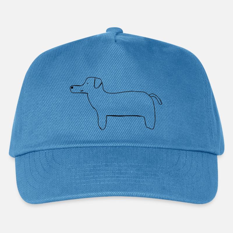 Gezeichneter Hund - Kinder Basecap - Pfauenblau