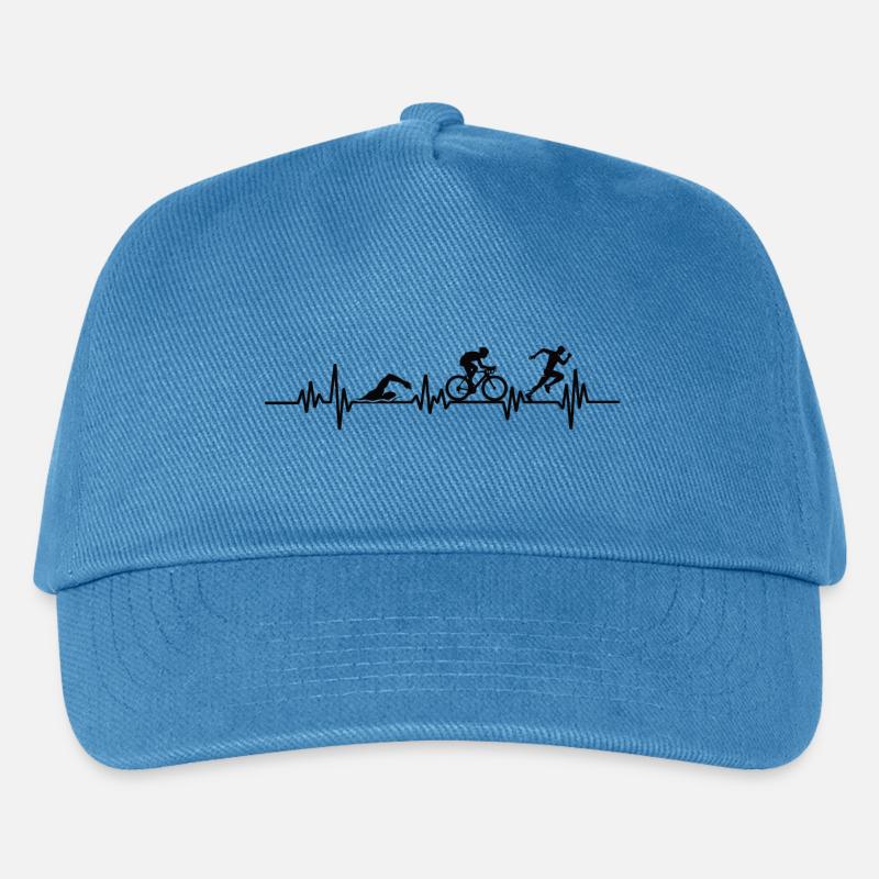 triathletin herzschlag triathlon triathlete - Kinder Basecap - Pfauenblau