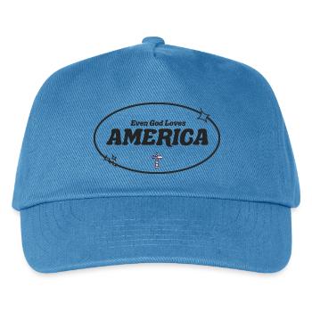 Sogar Gott betet Amerika an - Kinder Basecap - Pfauenblau - Vorne