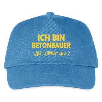 Occupation Concrete Worker - Kids’ Baseball Cap - peacock-blue - Front
