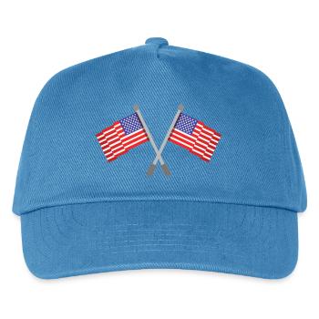 Flagge der Vereinigten Staaten - Kinder Basecap - Pfauenblau - Vorne