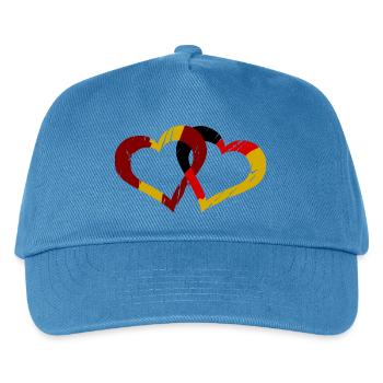 Spanisch deutsche Liebe - Kinder Basecap - Pfauenblau - Vorne