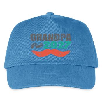 Grandpa 2027  - Kinder Basecap - Pfauenblau - Vorne
