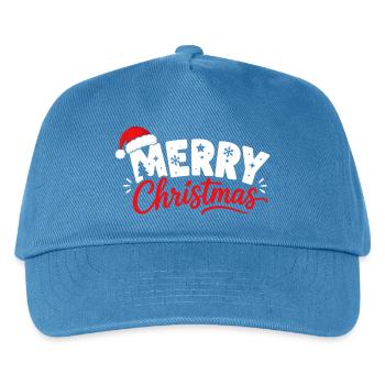 Frohe Weihnachten - Kinder Basecap - Pfauenblau - Vorne