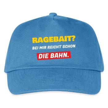 Ragebait? Bei mir reicht schon die Bahn - Kinder Basecap - Pfauenblau - Vorne