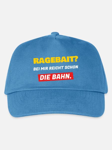 Ragebait? Bei mir reicht schon die Bahn - Kinder Basecap - Pfauenblau
