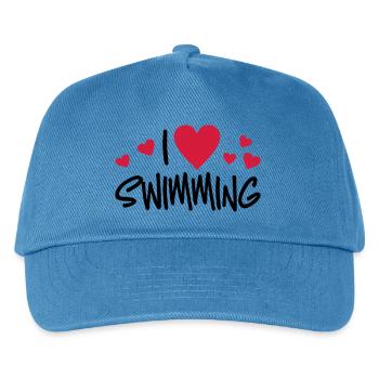swim - Kids’ Baseball Cap - peacock-blue - Front