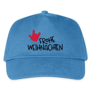Weihnachten - Kinder Basecap - Pfauenblau - Vorne