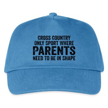 Cross Country Nur Sport, bei dem die Eltern sein müssen - Kinder Basecap - Pfauenblau - Vorne