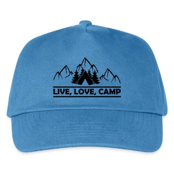 Live Love Camp - Kinder Basecap - Pfauenblau - Vorne