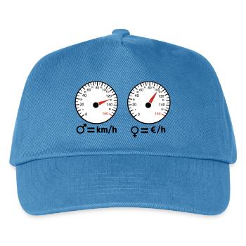 Sportlich und sparsam - Kinder Basecap - Pfauenblau - Vorne