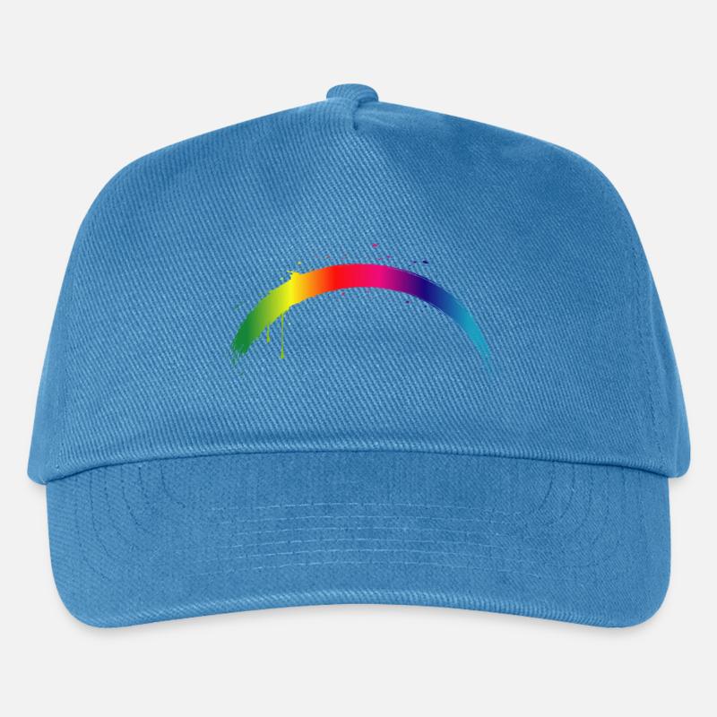 Splash Art Gradiente Arco Arcobaleno - Berretto da baseball per bambini - blu pavone