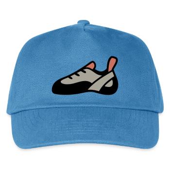 Kletterschuh Bouldern Klettern Bergsport - Kinder Basecap - Pfauenblau - Vorne