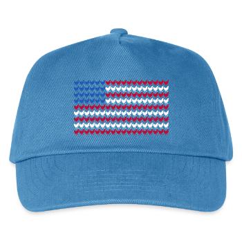 Patriotic Farmer Rooster Flock Poultry USA Pride C - Kinder Basecap - Pfauenblau - Vorne