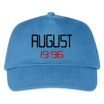 August 1996 - 30. Geburtstag - Kinder Basecap - Pfauenblau - Vorne