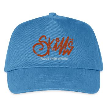 Skills Prove Them Wrong Retro Streetwear - Kinder Basecap - Pfauenblau - Vorne