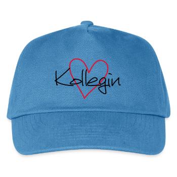 Kollegin Herz Lieblingskollegin Geschenk - Kinder Basecap - Pfauenblau - Vorne