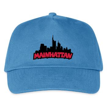 Mainhattan - Skyline der Stadt Frankfurt am Main - Kinder Basecap - Pfauenblau - Vorne