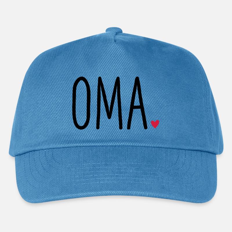 Oma Herz - Geschenk Muttertag Enkel Liebe - Kinder Basecap - Pfauenblau
