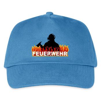 Feuerwehr - Kinder Basecap - Pfauenblau - Vorne
