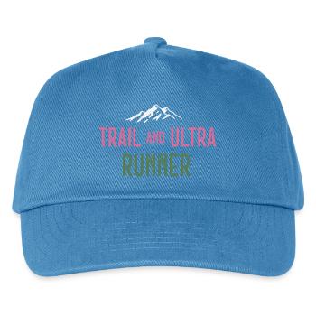 Trail und Ultra Runner - Kinder Basecap - Pfauenblau - Vorne