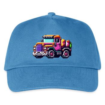 Der Pixel Truck Nr. 1 - Kinder Basecap - Pfauenblau - Vorne