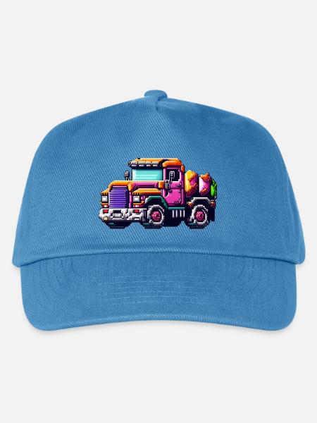 Der Pixel Truck Nr. 1 - Kinder Basecap - Pfauenblau