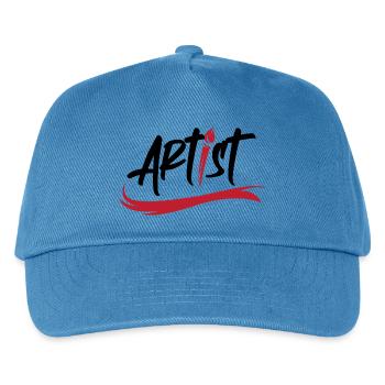 artist brush logo art icon brush stroke icon - Kids’ Baseball Cap - peacock-blue - Front