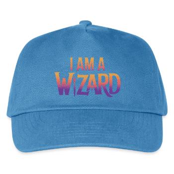 I Am a Wizard Text Design - Kids’ Baseball Cap - peacock-blue - Front