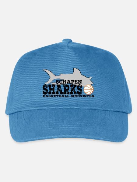 Sharks Supporter WHITE Rust Orange Ball - Kinder Basecap - Pfauenblau