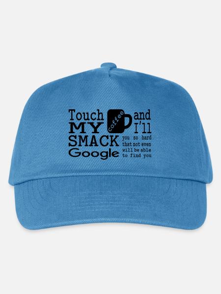 Berühre meinen Kaffee und ich schlage dich so hart - Kinder Basecap - Pfauenblau