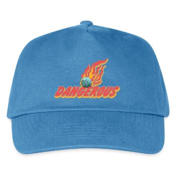 Gefährlich – Flammender Meteor Statement - Kids’ Baseball Cap - peacock-blue - Front